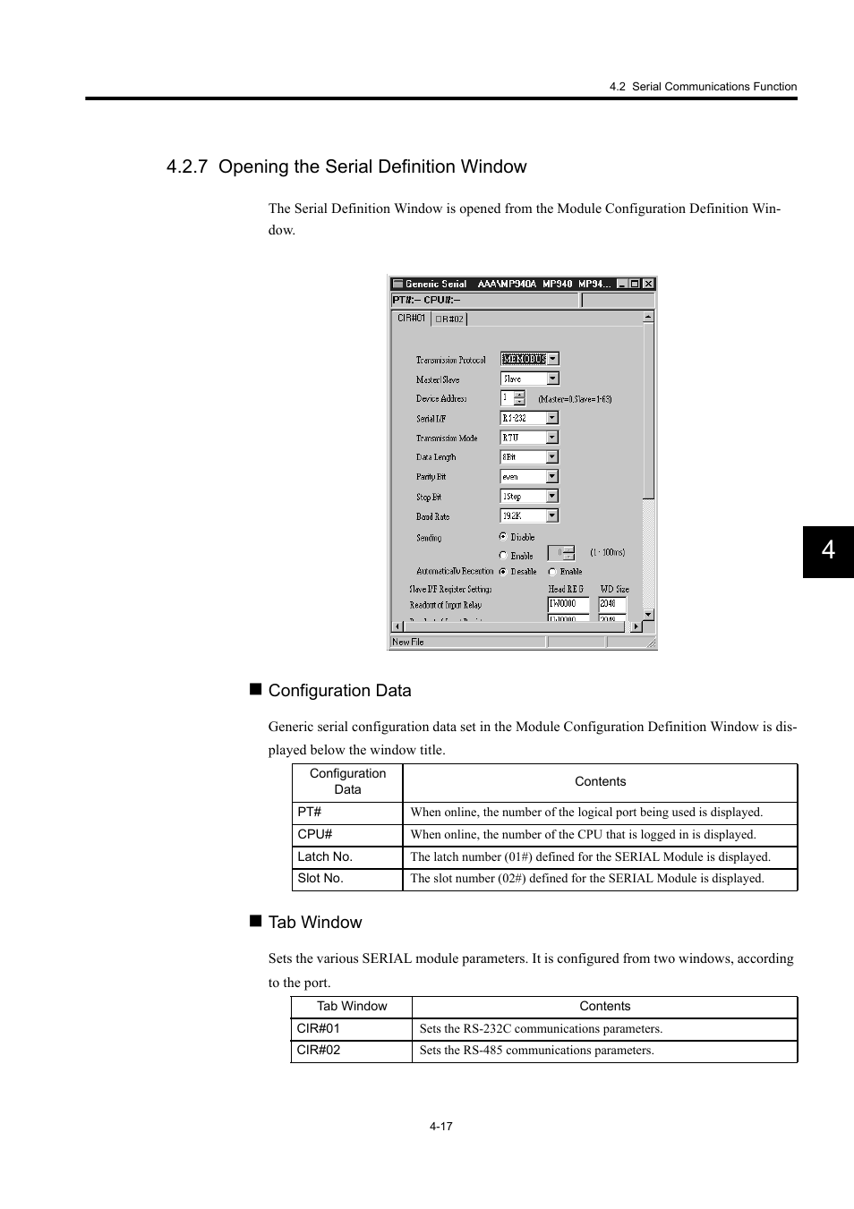 7 opening the serial definition window | Yaskawa MP940 User Manual | Page 110 / 522