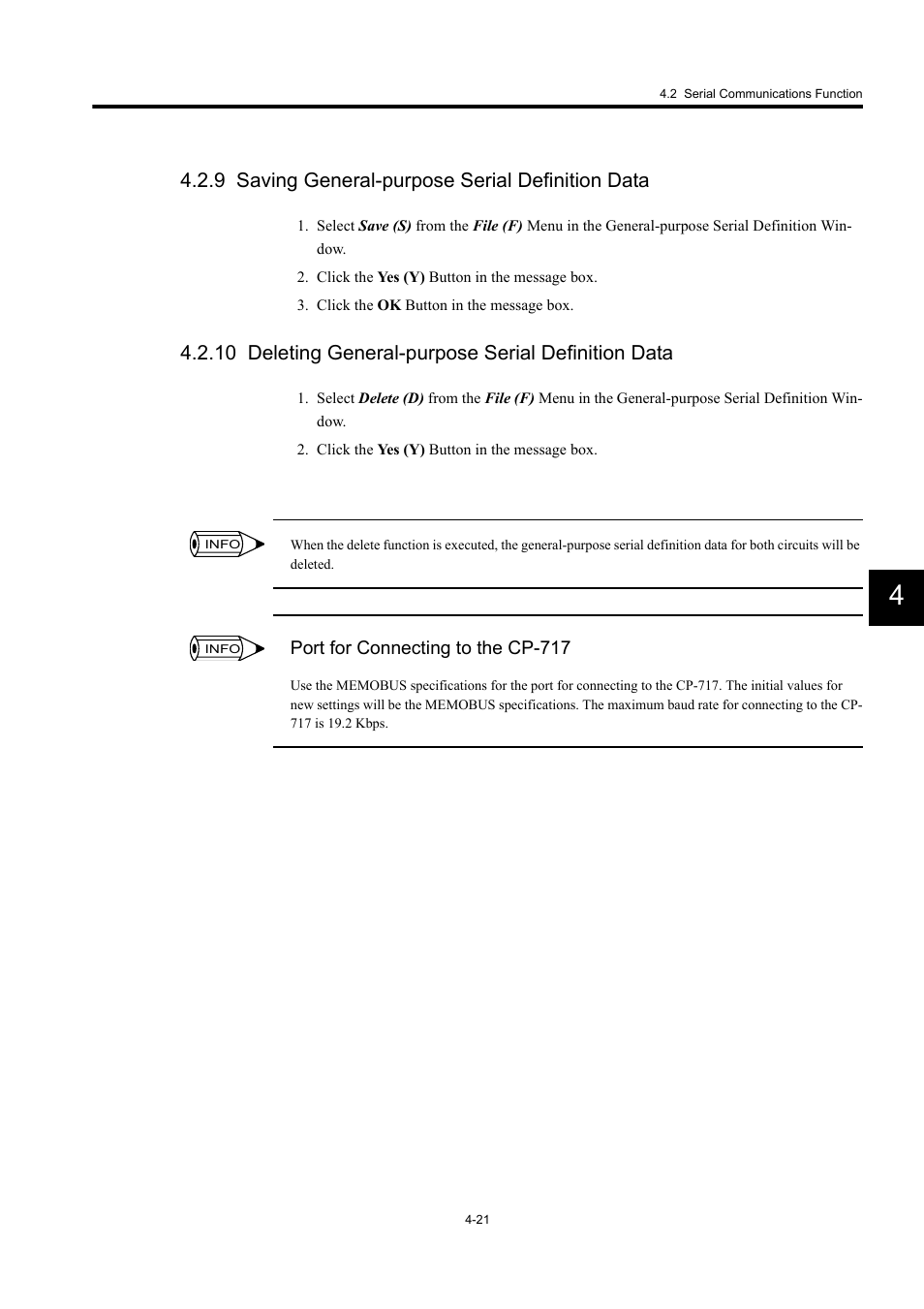 9 saving general-purpose serial definition data, 10 deleting general-purpose serial definition data | Yaskawa MP940 User Manual | Page 114 / 522