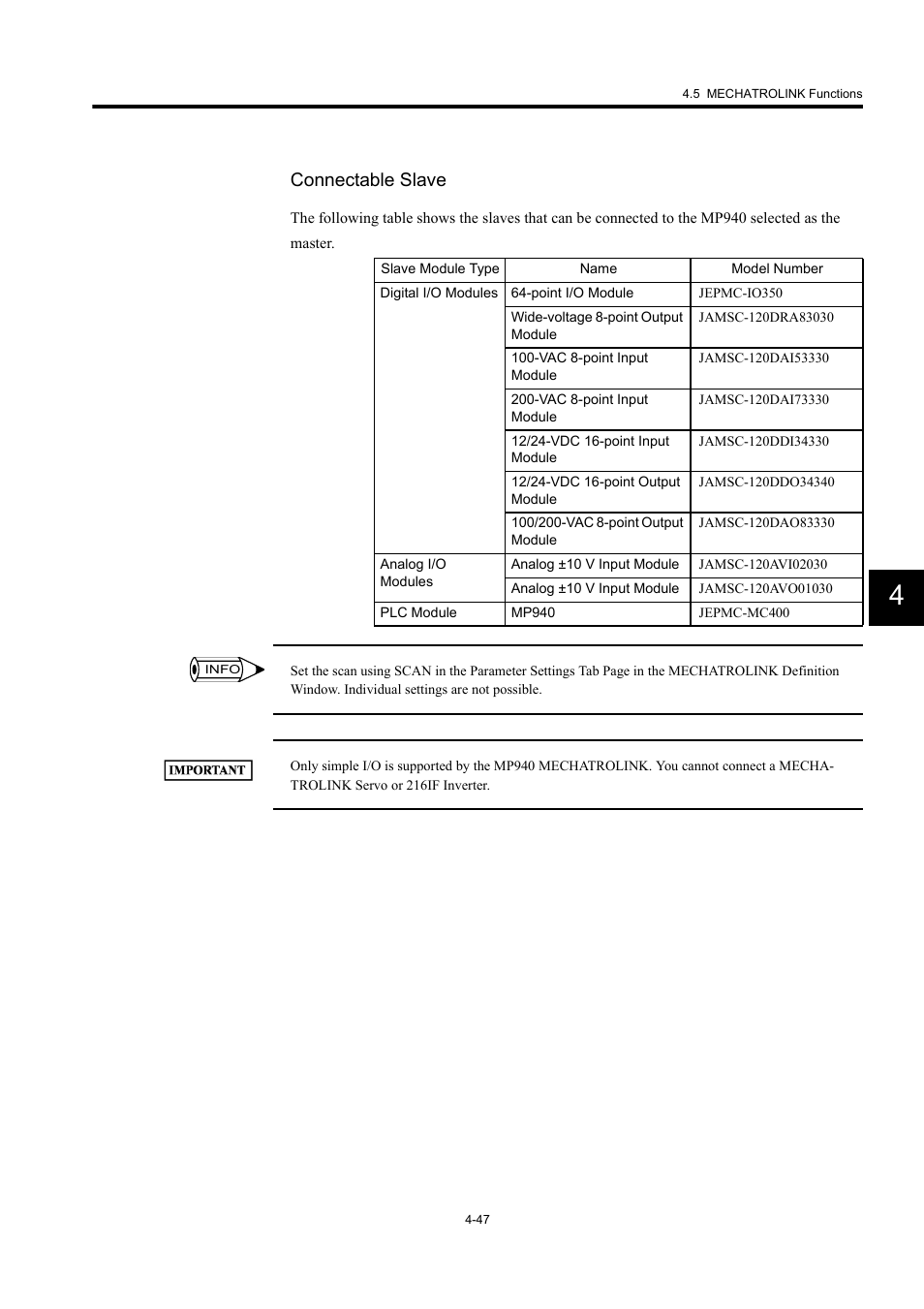 Connectable slave | Yaskawa MP940 User Manual | Page 140 / 522