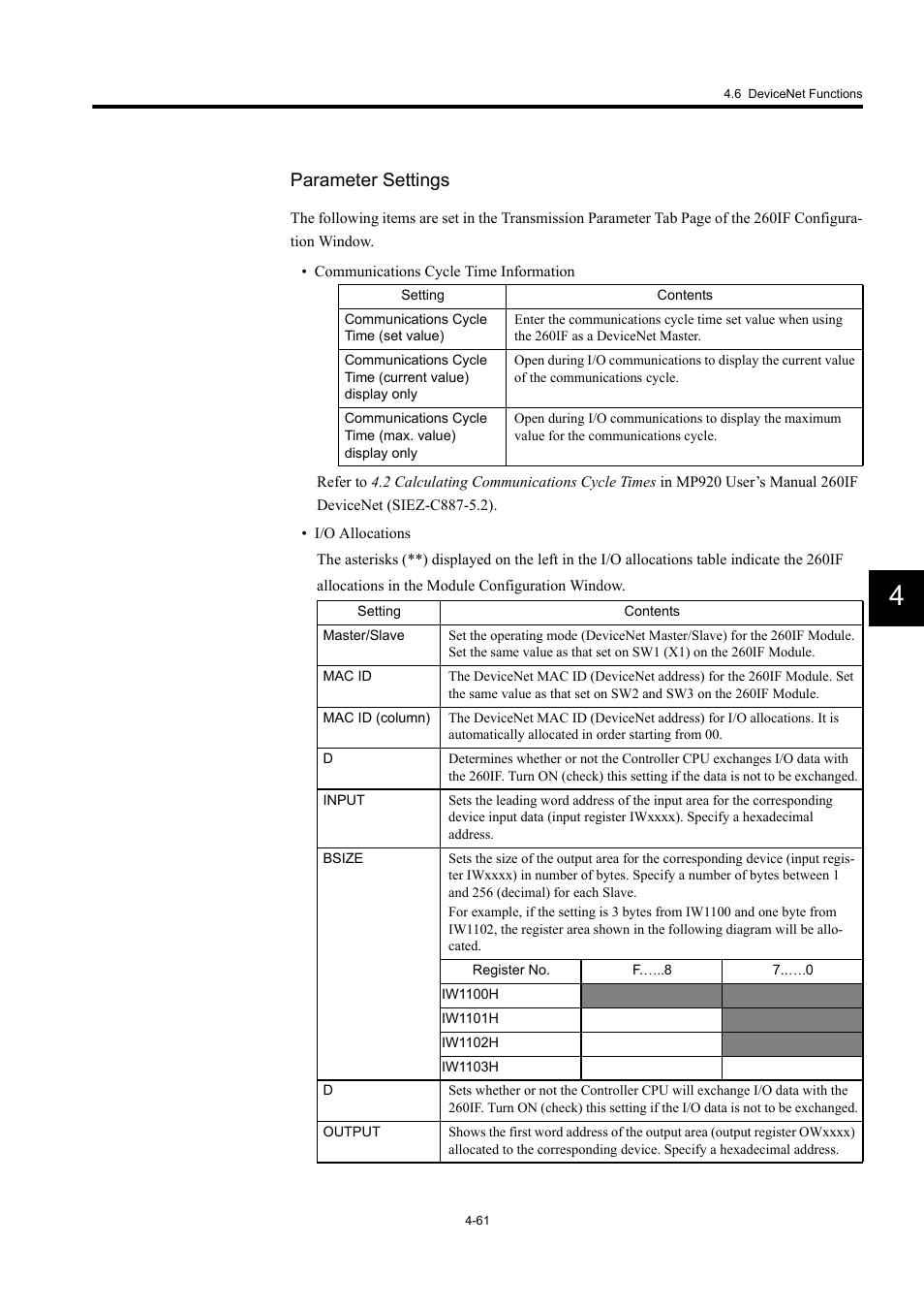 Parameter settings | Yaskawa MP940 User Manual | Page 154 / 522