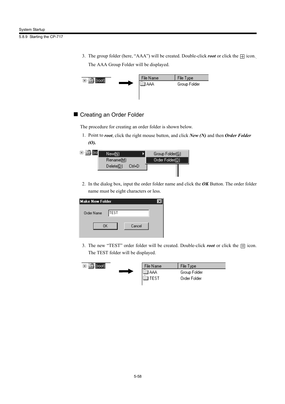 Creating an order folder | Yaskawa MP940 User Manual | Page 230 / 522