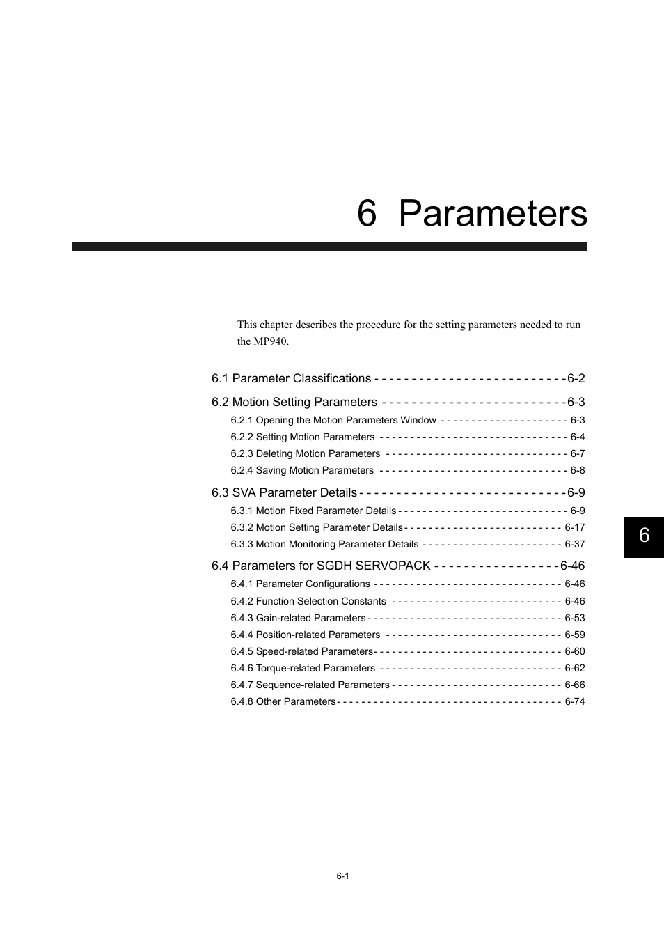 6 parameters | Yaskawa MP940 User Manual | Page 241 / 522