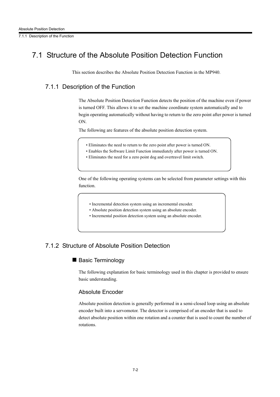 1 description of the function, 2 structure of absolute position detection | Yaskawa MP940 User Manual | Page 316 / 522