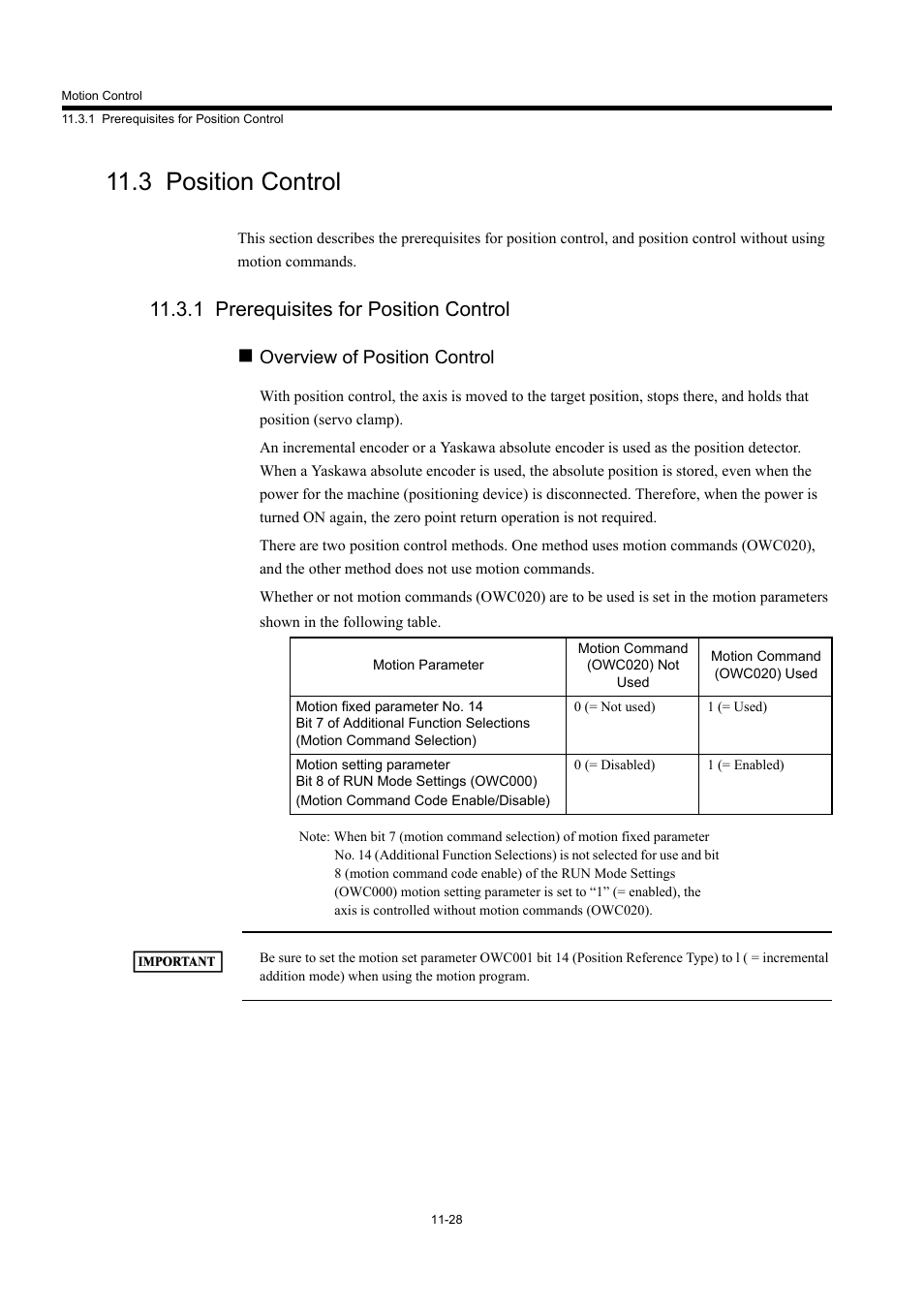 3 position control, 1 prerequisites for position control, Overview of position control | Yaskawa MP940 User Manual | Page 430 / 522