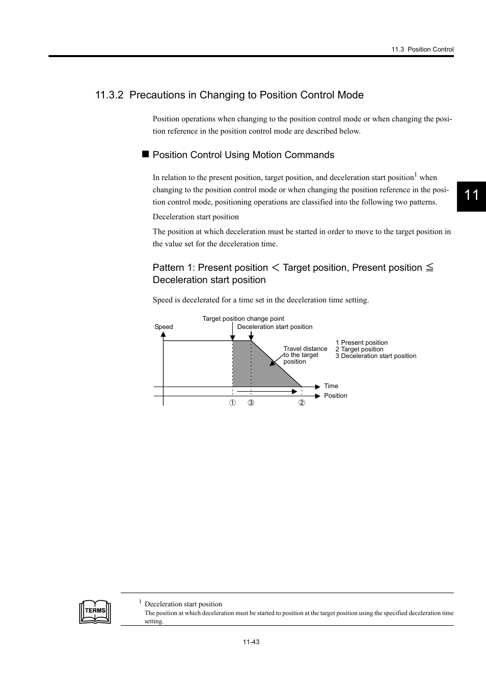 2 precautions in changing to position control mode, Position control using motion commands | Yaskawa MP940 User Manual | Page 445 / 522