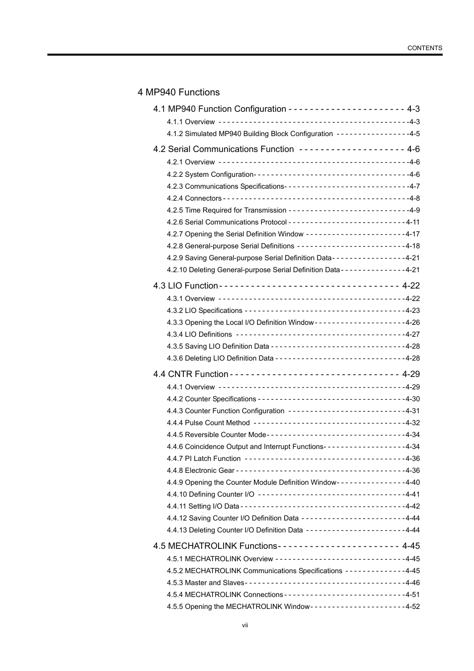 4 mp940 functions | Yaskawa MP940 User Manual | Page 6 / 522