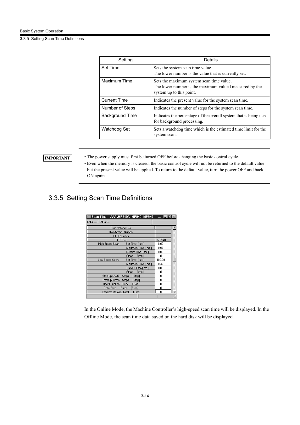 5 setting scan time definitions | Yaskawa MP940 User Manual | Page 61 / 522