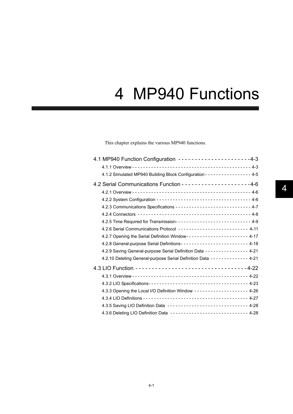 4 mp940 functions | Yaskawa MP940 User Manual | Page 94 / 522