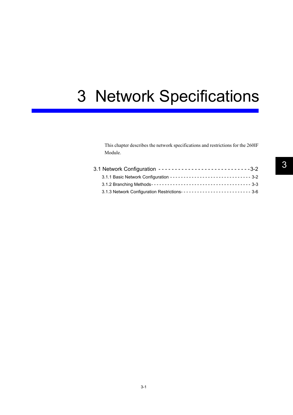 3 network specifications | Yaskawa 260IF DeviceNet System User Manual | Page 26 / 95