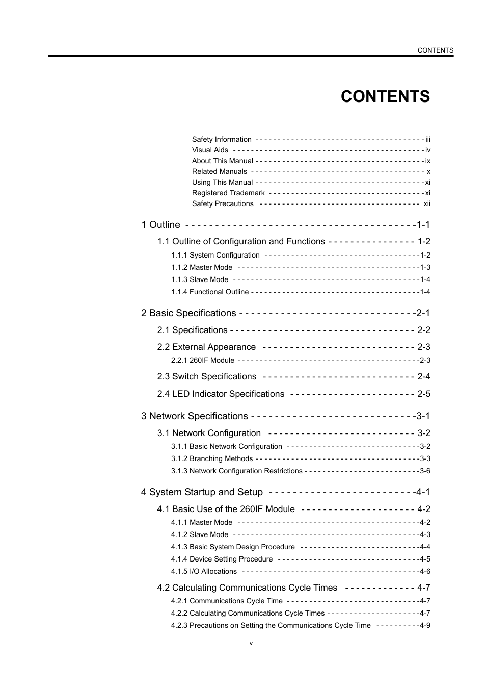 Yaskawa 260IF DeviceNet System User Manual | Page 4 / 95