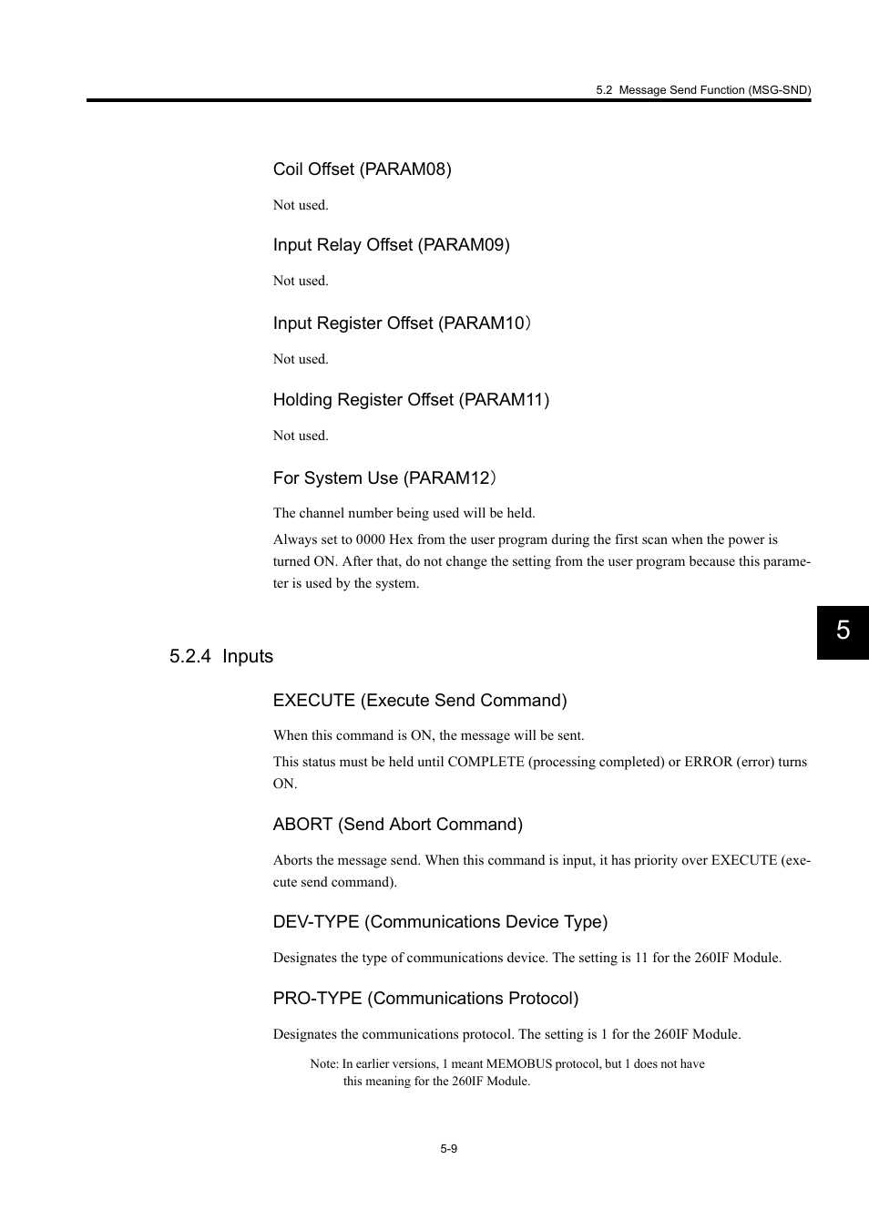 4 inputs | Yaskawa 260IF DeviceNet System User Manual | Page 58 / 95