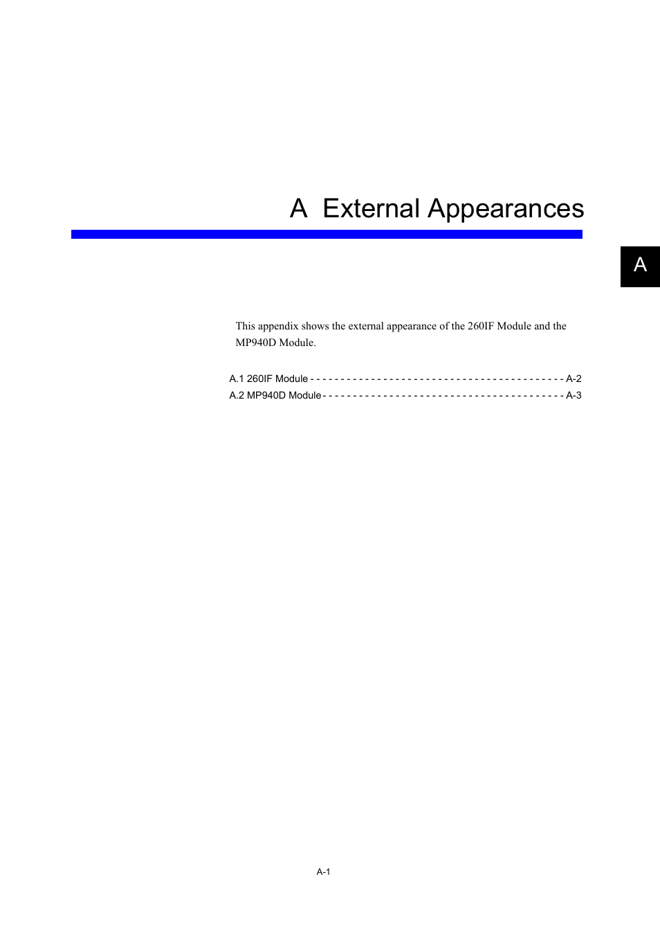A external appearances | Yaskawa 260IF DeviceNet System User Manual | Page 83 / 95