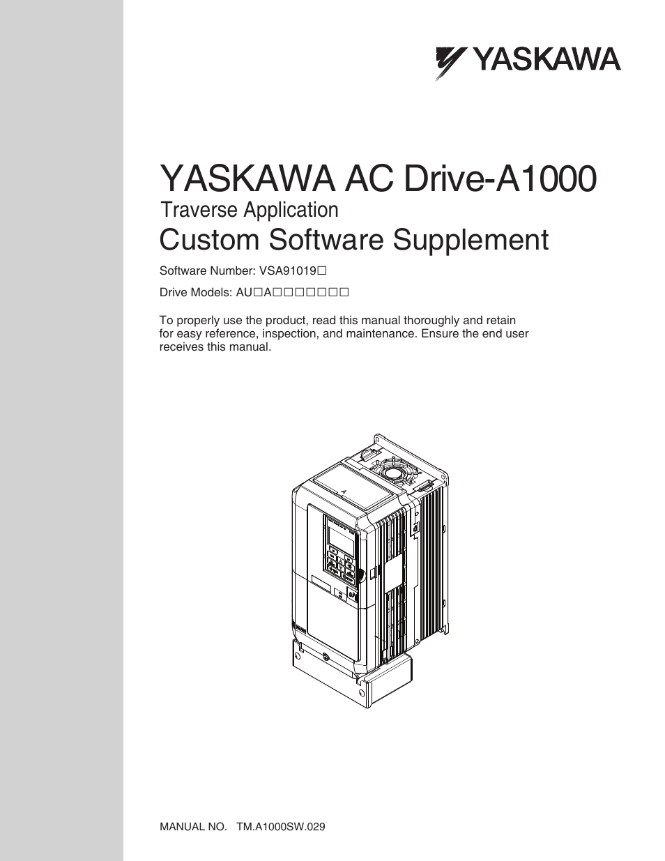 Yaskawa AC Drive-A1000 User Manual | 18 pages