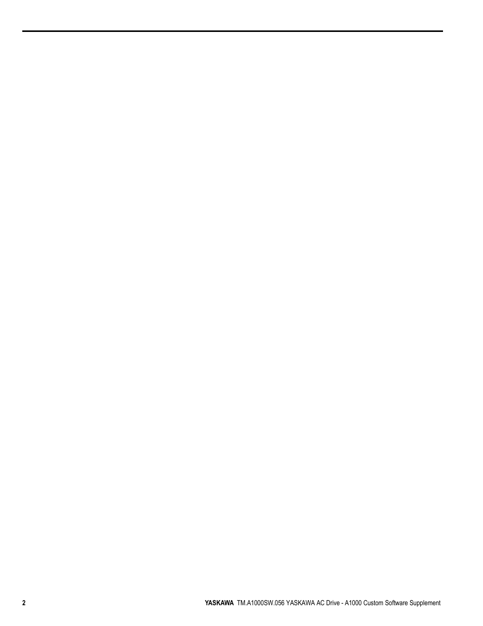 Yaskawa AC Drive - A1000 Option Hz High Frequency Custom User Manual | Page 2 / 18