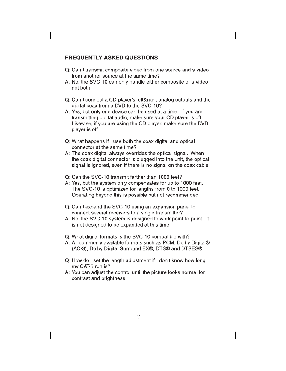 Channel Plus CHANNELPLUS SVC-10 User Manual | Page 7 / 8