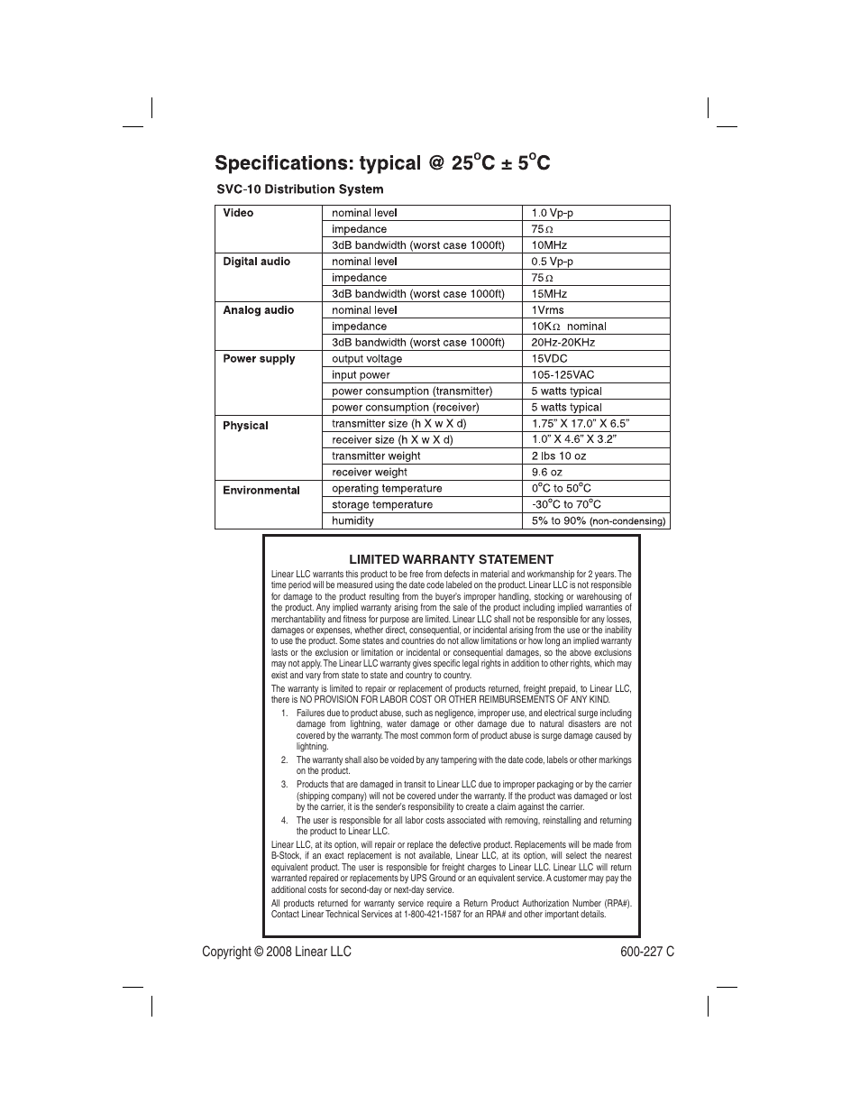 Channel Plus CHANNELPLUS SVC-10 User Manual | Page 8 / 8