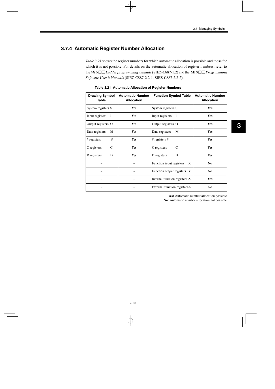 4 automatic register number allocation | Yaskawa MP930 User Manual | Page 102 / 338