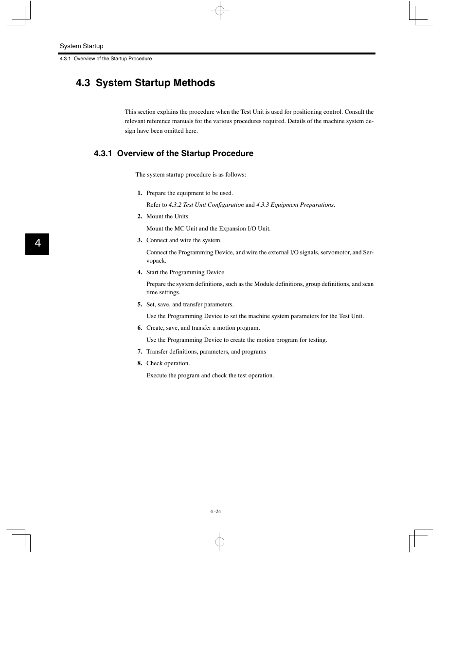 3 system startup methods, 1 overview of the startup procedure | Yaskawa MP930 User Manual | Page 126 / 338