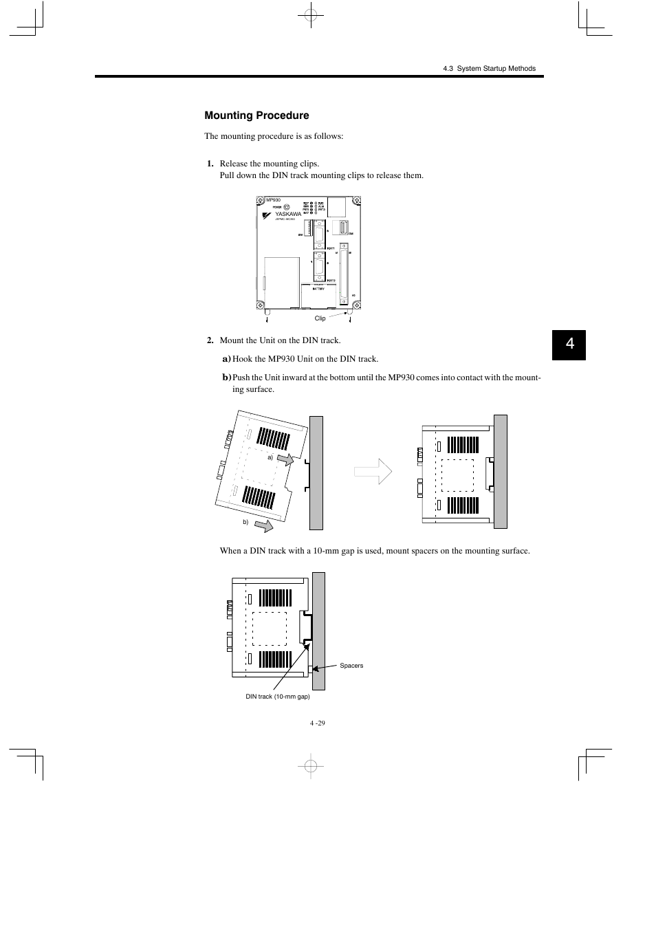 Mounting procedure | Yaskawa MP930 User Manual | Page 131 / 338