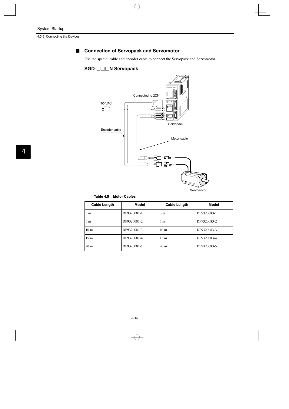 Jconnection of servopack and servomotor, Sgd- jjj n servopack | Yaskawa MP930 User Manual | Page 138 / 338