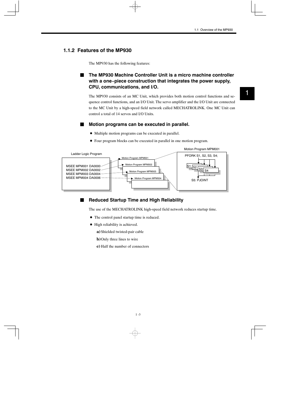 2 features of the mp930 | Yaskawa MP930 User Manual | Page 15 / 338