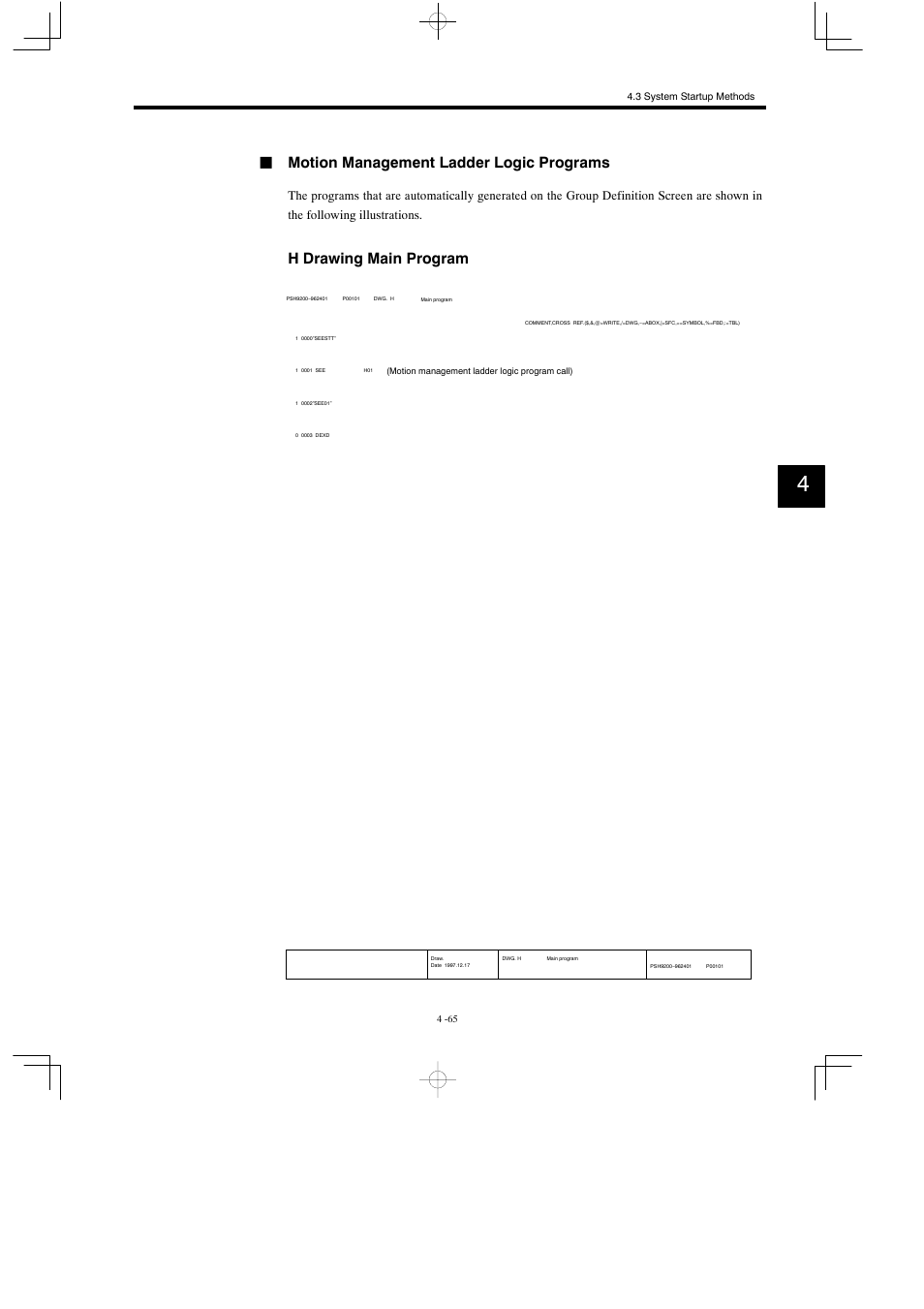 Jmotion management ladder logic programs, H drawing main program | Yaskawa MP930 User Manual | Page 167 / 338