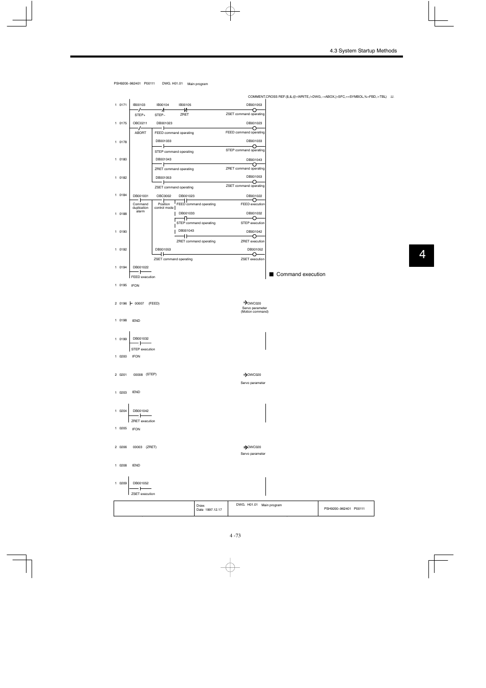 3 system startup methods 4 -73, Jcommand execution | Yaskawa MP930 User Manual | Page 175 / 338