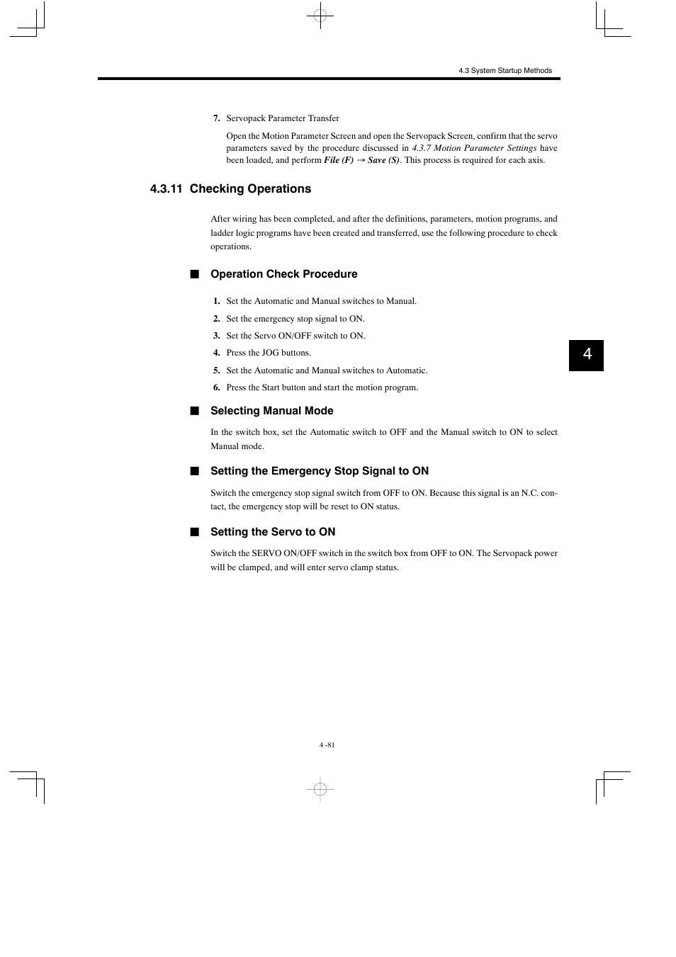 11 checking operations | Yaskawa MP930 User Manual | Page 183 / 338