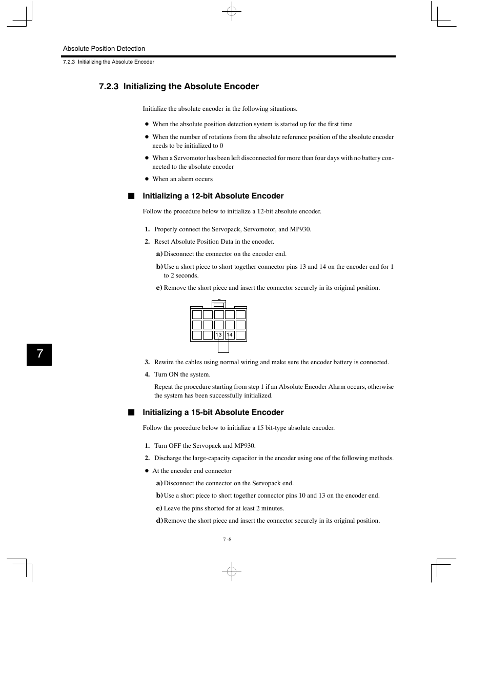 3 initializing the absolute encoder | Yaskawa MP930 User Manual | Page 239 / 338
