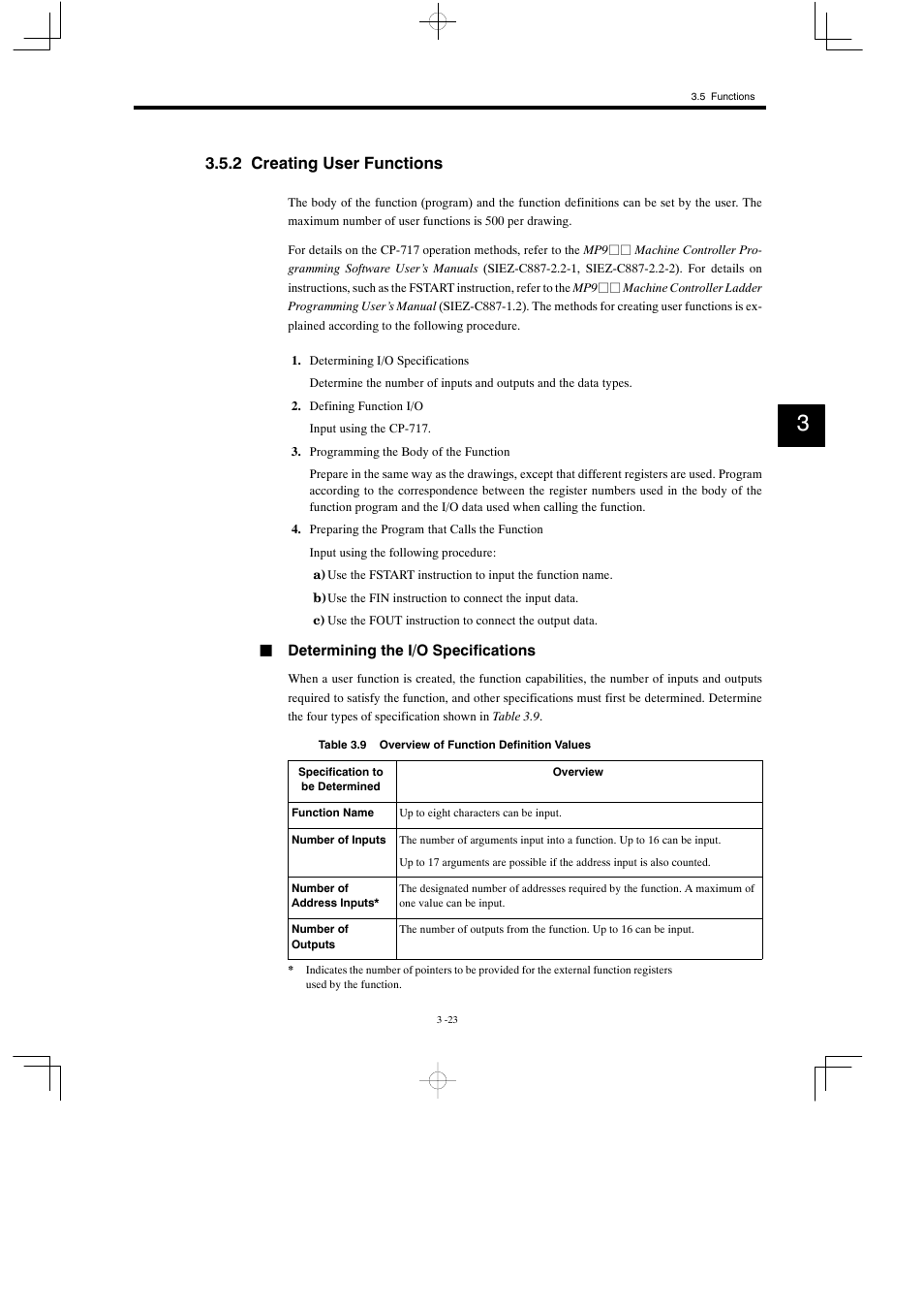 2 creating user functions | Yaskawa MP930 User Manual | Page 82 / 338