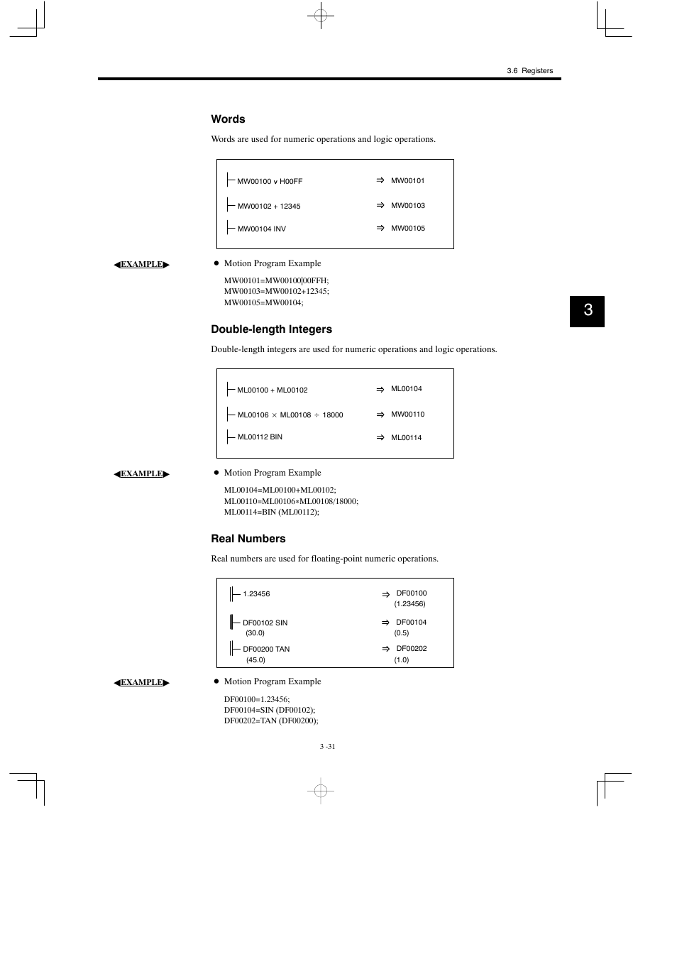 Words, Double-length integers, Real numbers | Yaskawa MP930 User Manual | Page 90 / 338