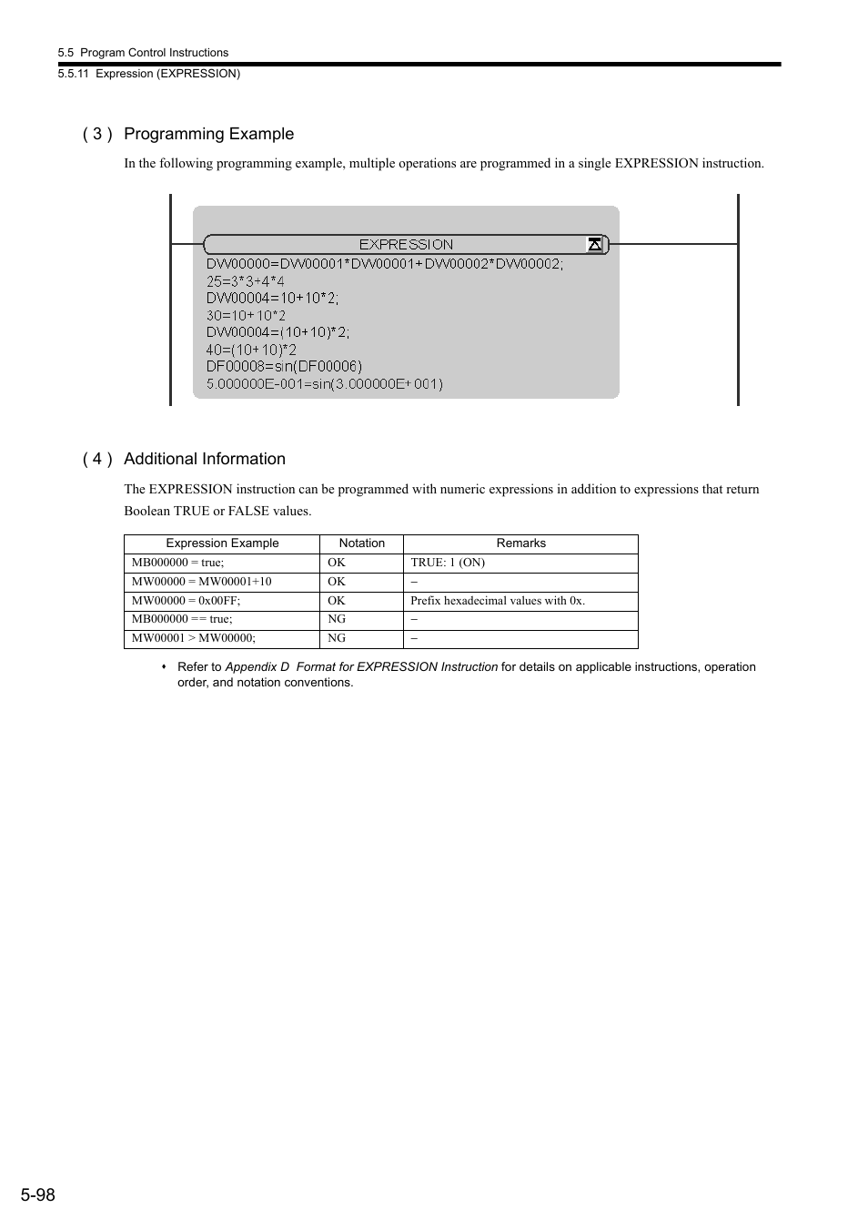 3 ) programming example, 4 ) additional information | Yaskawa MP900 Series Ladder Programming Manual User Manual | Page 167 / 415