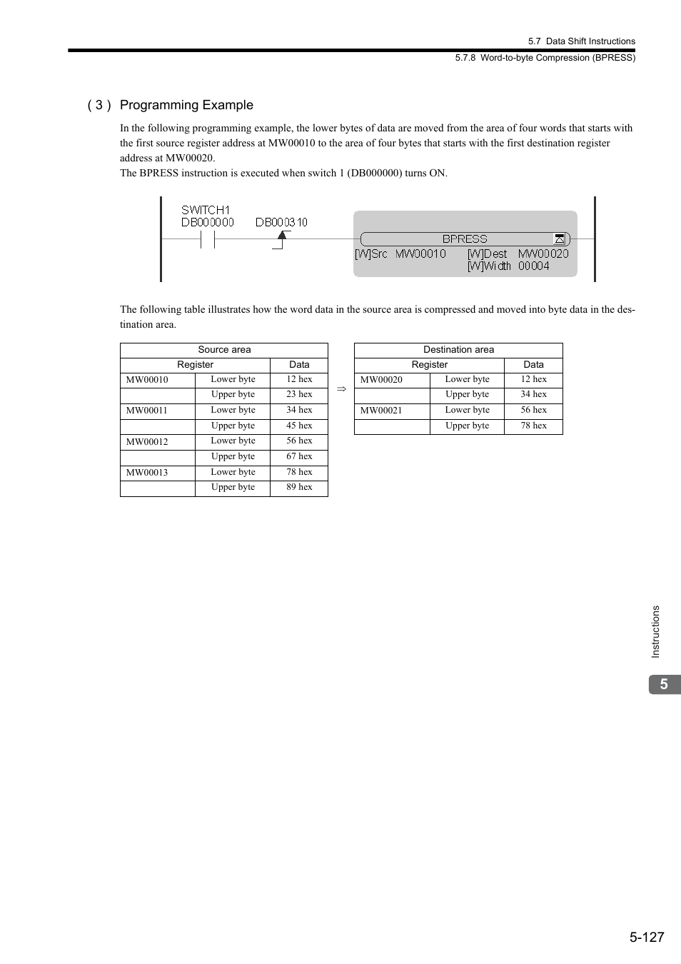 3 ) programming example | Yaskawa MP900 Series Ladder Programming Manual User Manual | Page 196 / 415