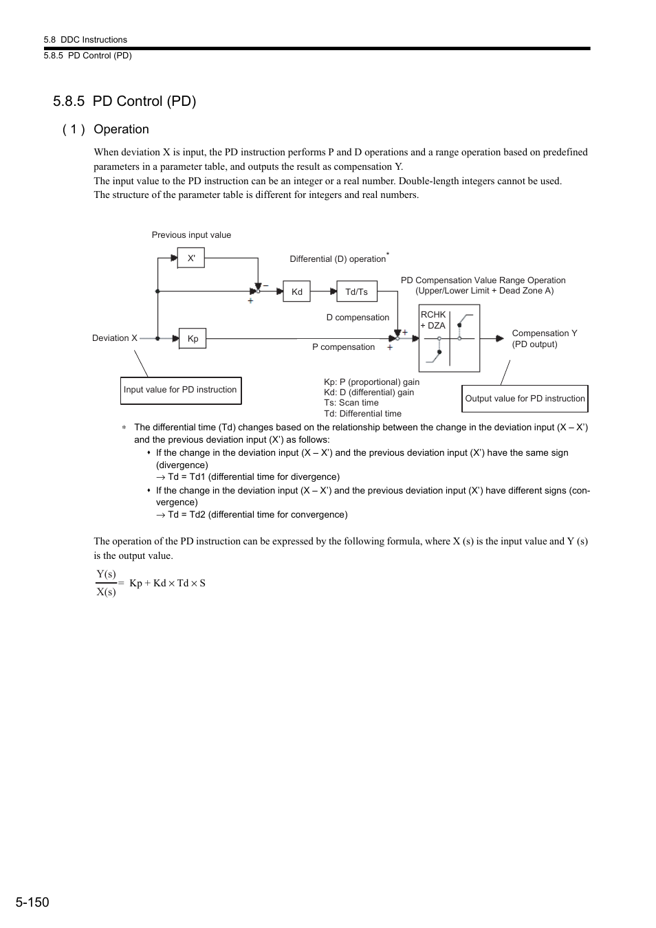 5 pd control (pd), 1 ) operation | Yaskawa MP900 Series Ladder Programming Manual User Manual | Page 219 / 415