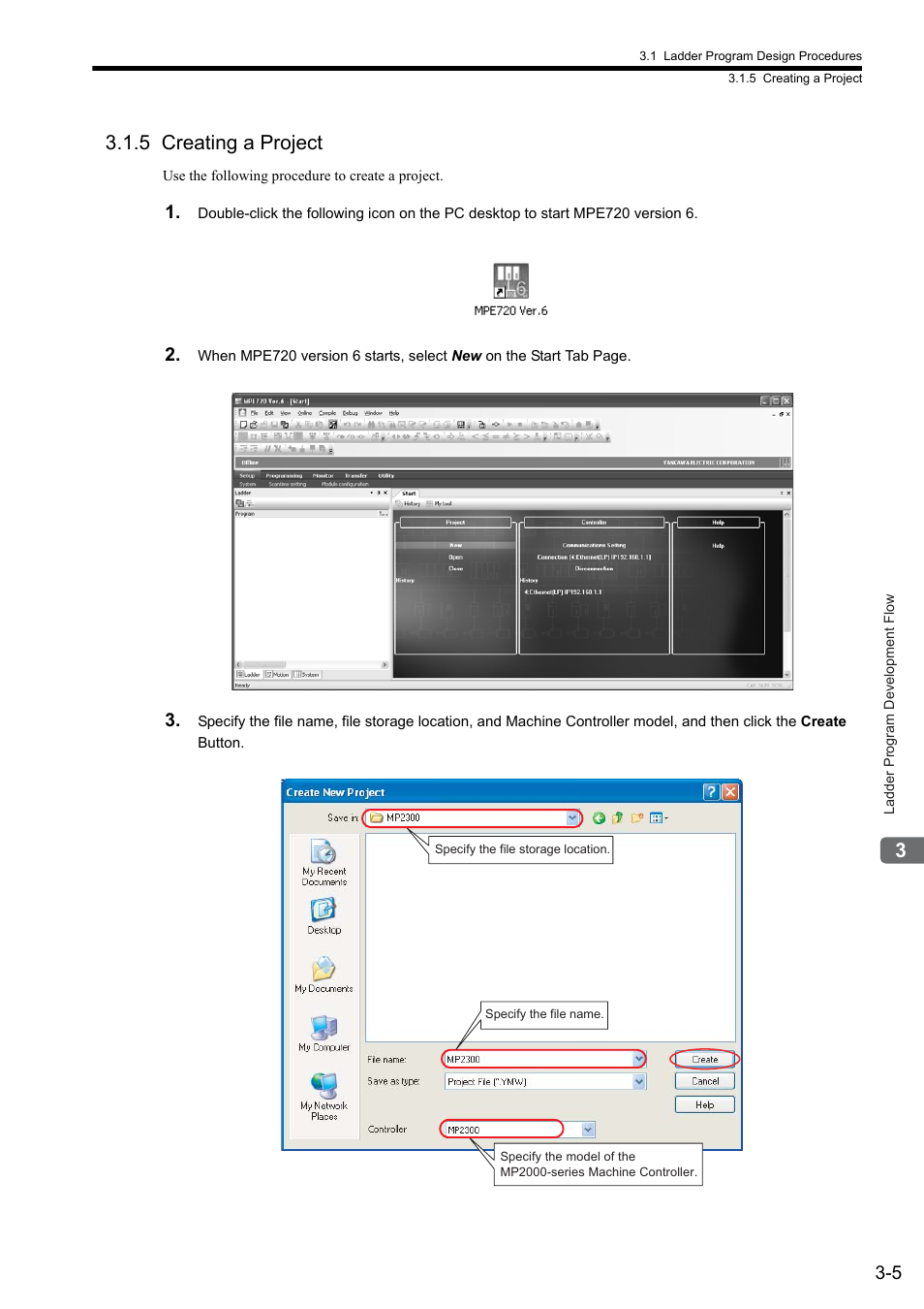 5 creating a project | Yaskawa MP900 Series Ladder Programming Manual User Manual | Page 32 / 415