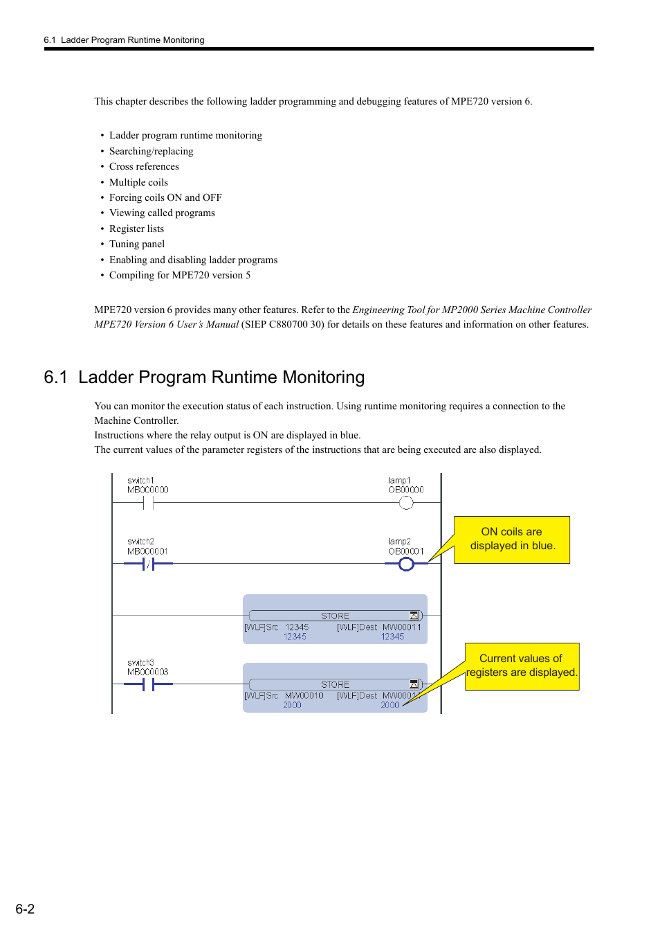1 ladder program runtime monitoring | Yaskawa MP900 Series Ladder Programming Manual User Manual | Page 356 / 415