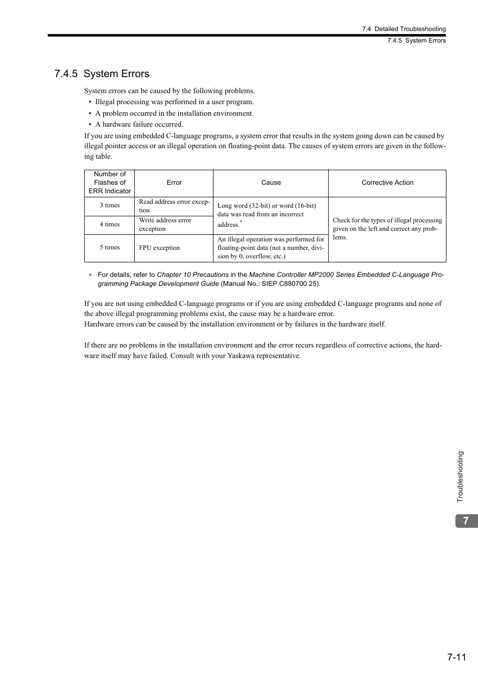 5 system errors | Yaskawa MP900 Series Ladder Programming Manual User Manual | Page 374 / 415