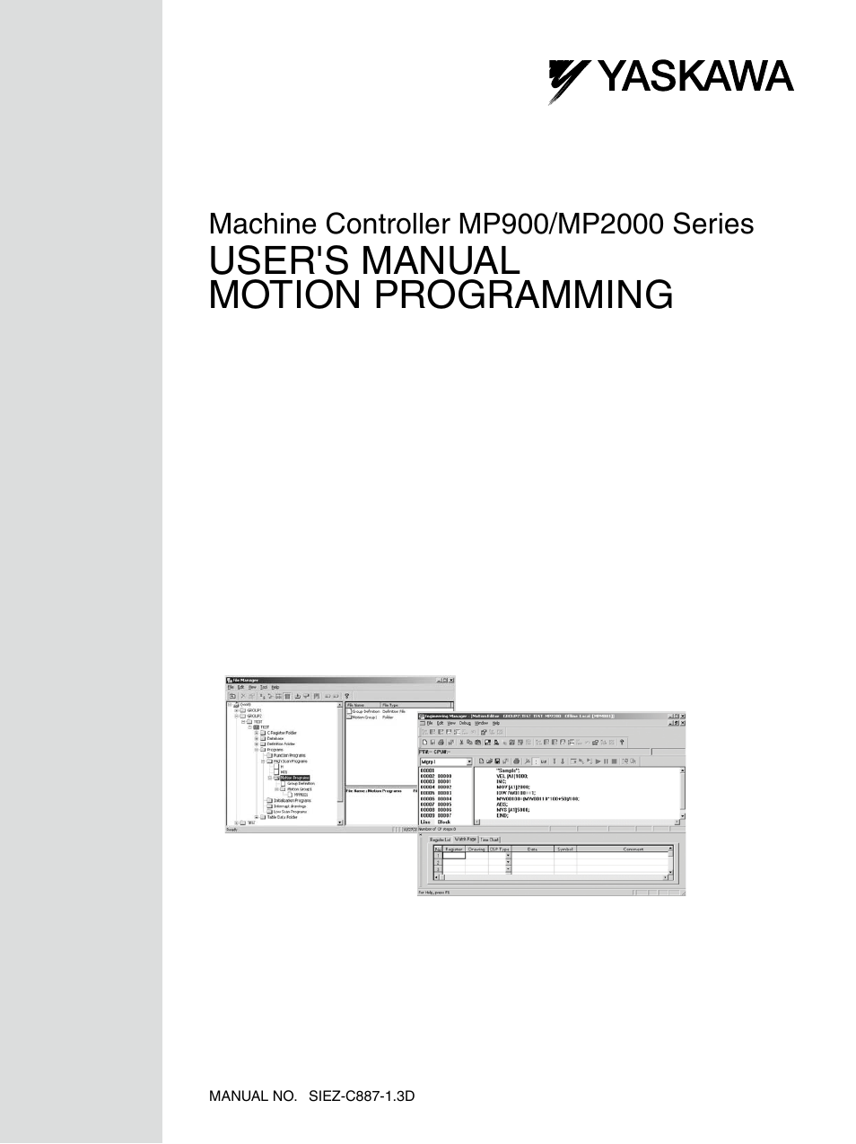 Yaskawa MP900 Series Motion Programming Manual User Manual | 211 pages