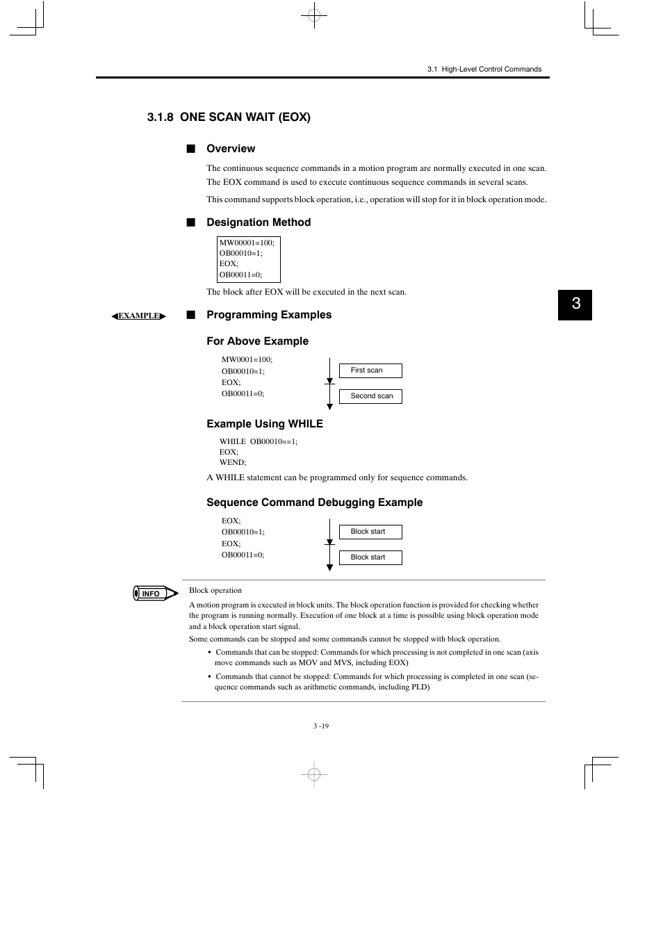8 one scan wait (eox) | Yaskawa MP900 Series Motion Programming Manual User Manual | Page 109 / 211