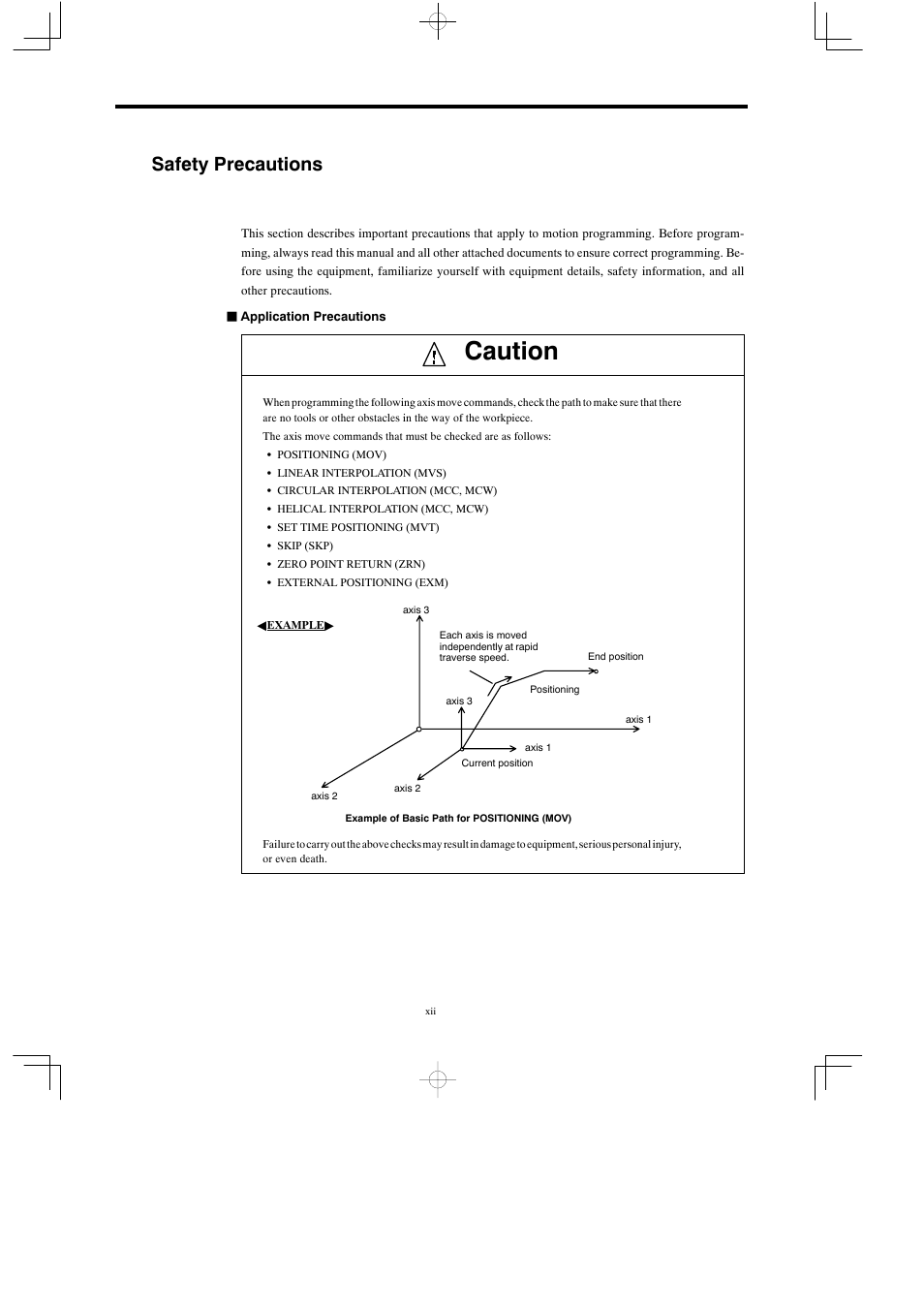 Safety precautions, Caution | Yaskawa MP900 Series Motion Programming Manual User Manual | Page 11 / 211
