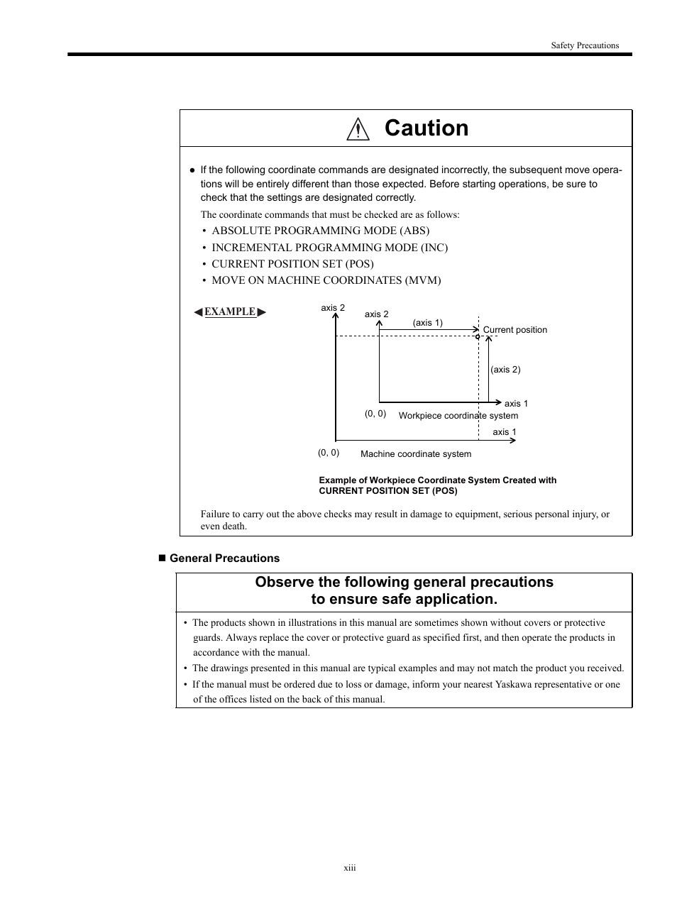 Caution | Yaskawa MP900 Series Motion Programming Manual User Manual | Page 12 / 211