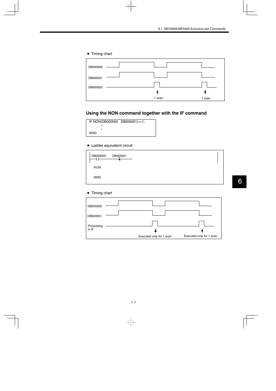 Using the non command together with the if command | Yaskawa MP900 Series Motion Programming Manual User Manual | Page 191 / 211