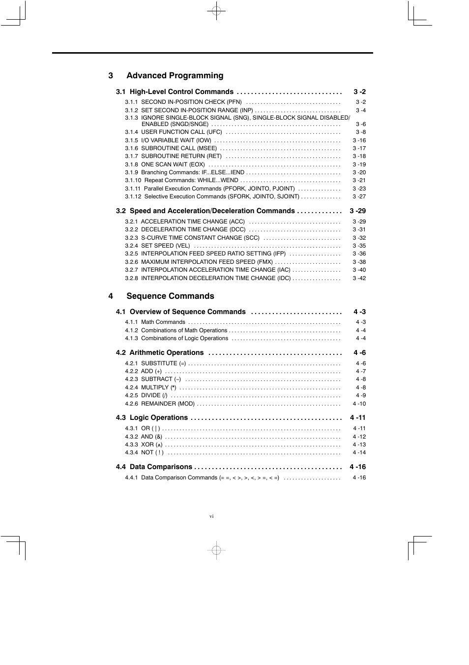 3advanced programming, 4sequence commands | Yaskawa MP900 Series Motion Programming Manual User Manual | Page 5 / 211