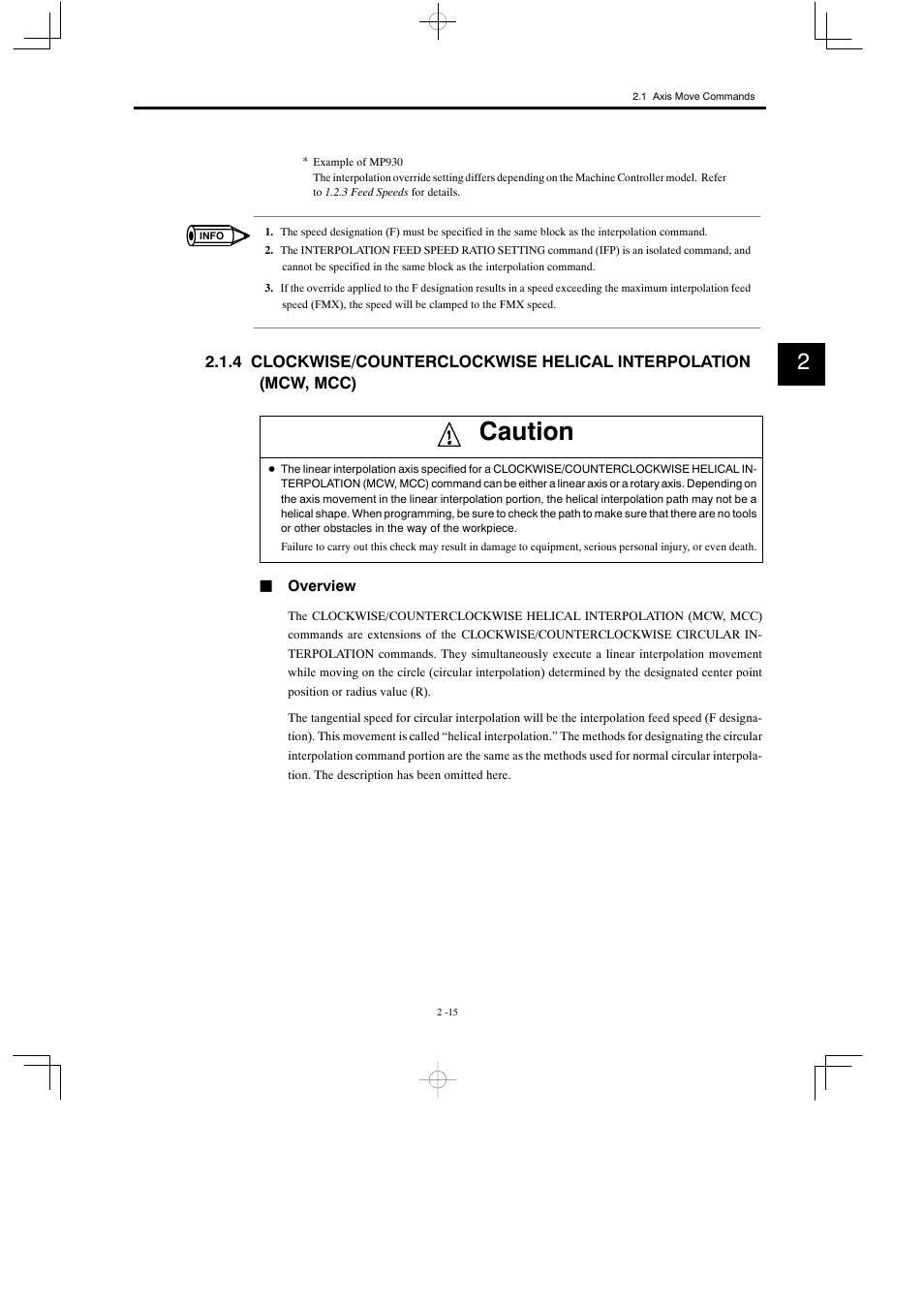 Caution | Yaskawa MP900 Series Motion Programming Manual User Manual | Page 68 / 211