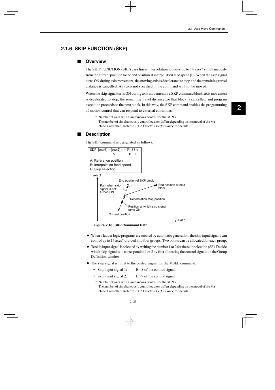 6 skip function (skp) | Yaskawa MP900 Series Motion Programming Manual User Manual | Page 76 / 211