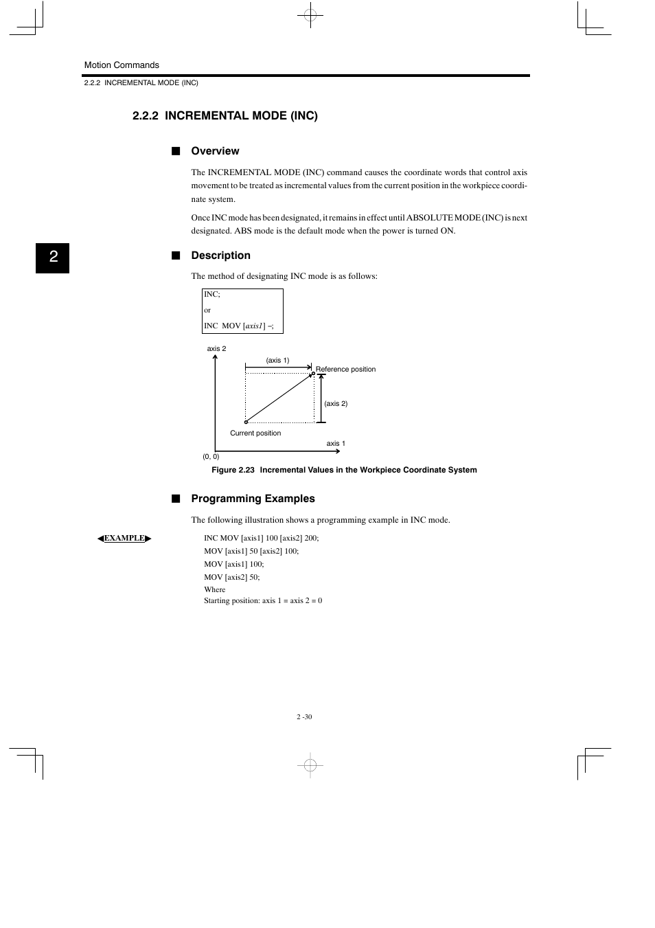 2 incremental mode (inc) | Yaskawa MP900 Series Motion Programming Manual User Manual | Page 83 / 211