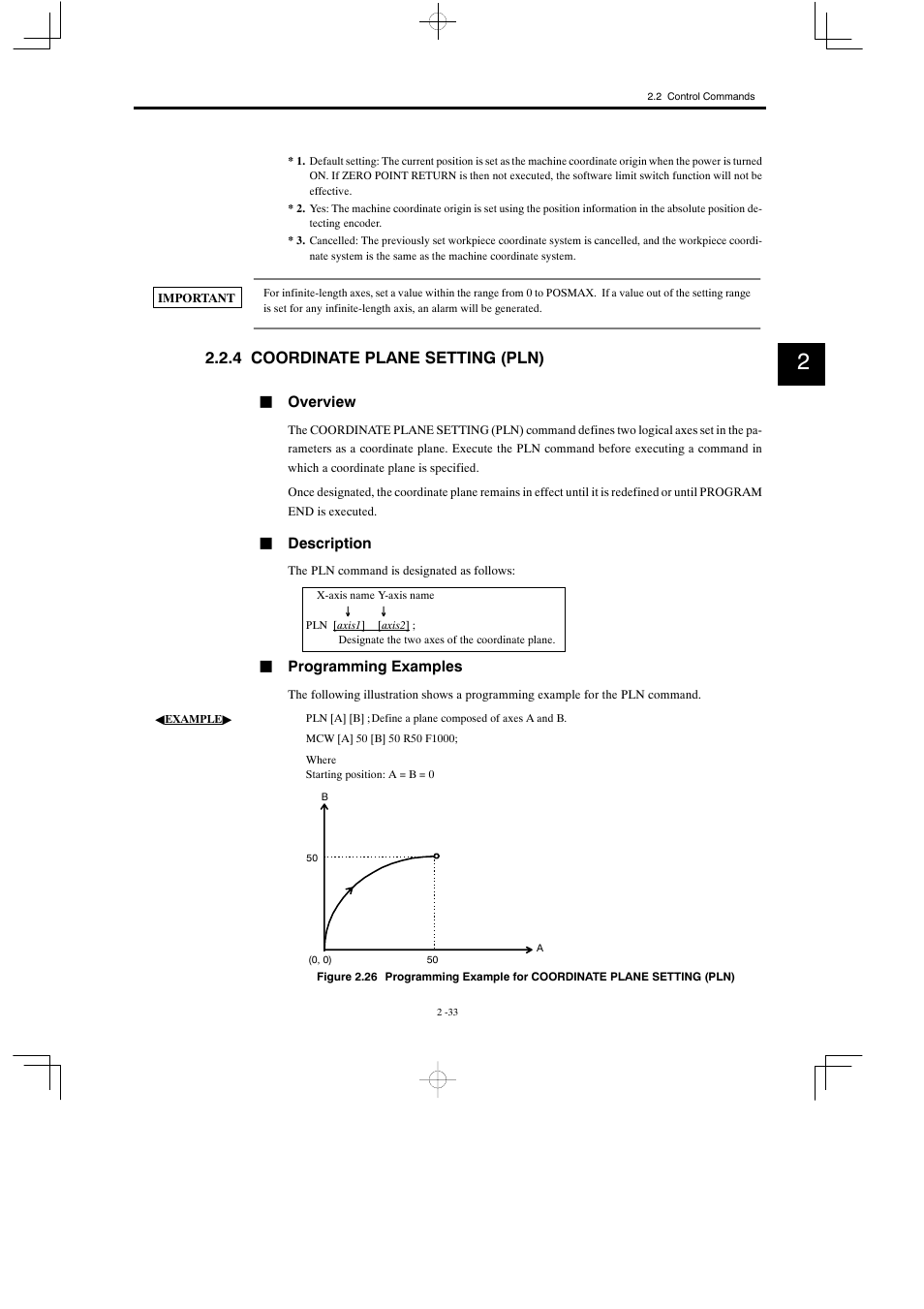 4 coordinate plane setting (pln) | Yaskawa MP900 Series Motion Programming Manual User Manual | Page 86 / 211
