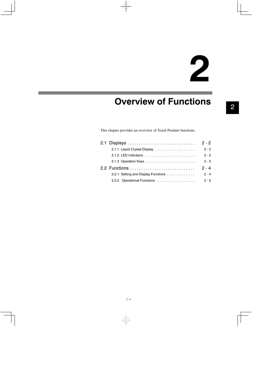 2 overview of functions, Overview of functions | Yaskawa MP900 Teach Pendant User Manual | Page 27 / 80