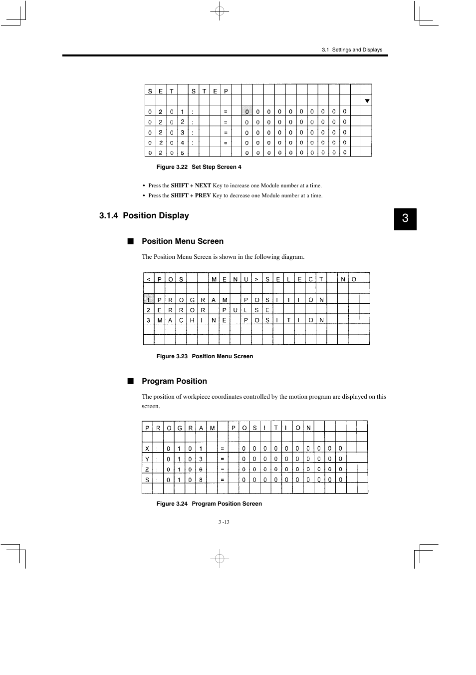 4 position display | Yaskawa MP900 Teach Pendant User Manual | Page 44 / 80