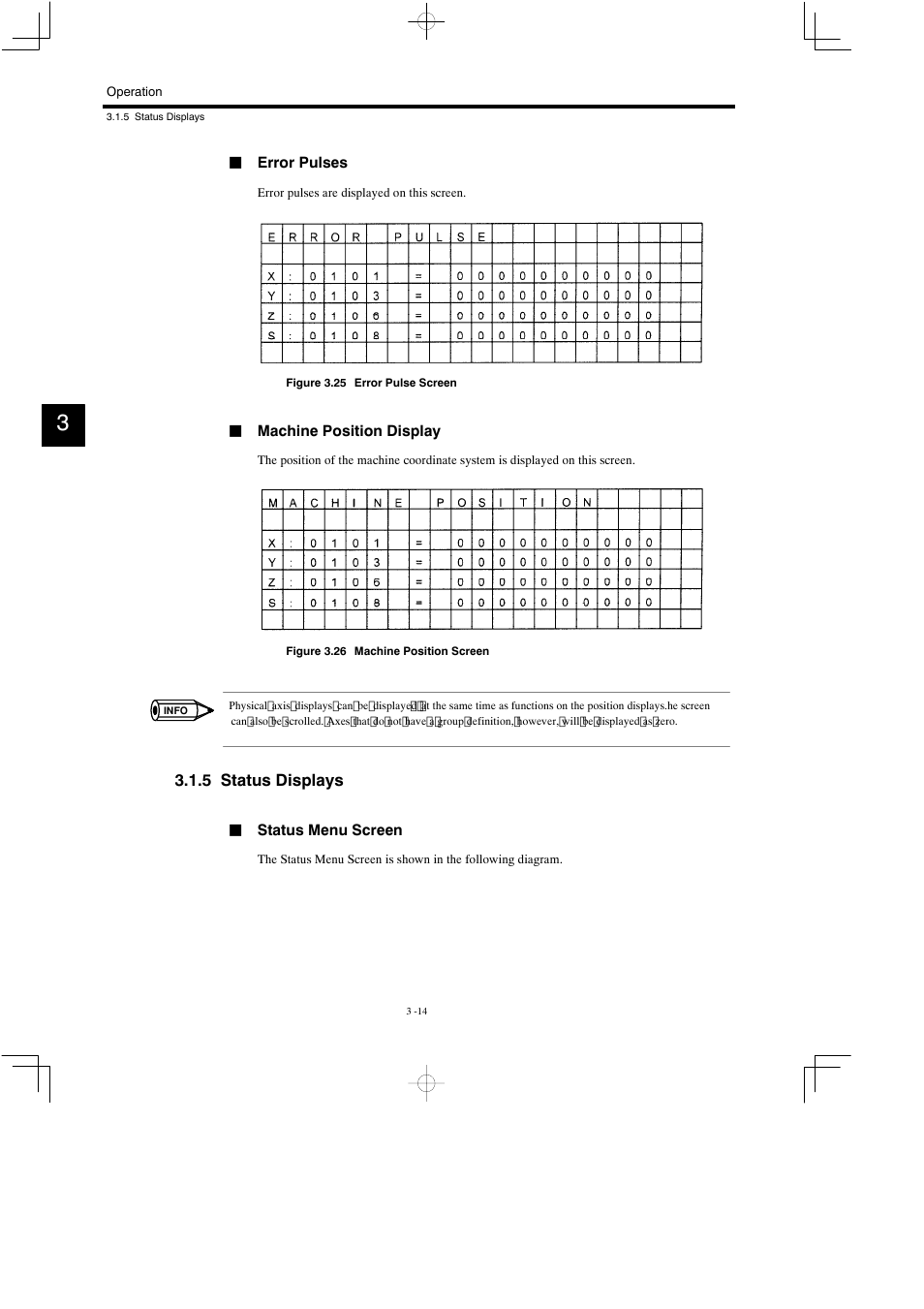 5 status displays | Yaskawa MP900 Teach Pendant User Manual | Page 45 / 80